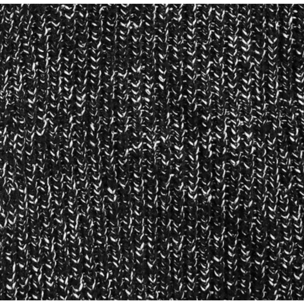 Athleta Sierra Crew Black/White Marled Wool Blend Knit Sweater Size Medium